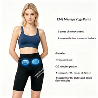 Pantalon de yoga EMS massant, 6 zones de micro-courant, 8 modes, 19 niveaux d'intensité, taille haute, contrôle du ventre, usage domestique
