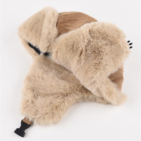 Gorro de aviador unisex de felpa gruesa para invierno, estilo Ushanka, a prueba de viento, cálido, con protección para las orejas, ideal para montar a caballo.