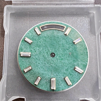 Quadrante per Orologio Stile DD 40MM in Turchese, Indici con Diamanti Taglio Baguette, Quadrante a Grana per Movimento 3255, Quadrante Sostitutivo per Orologio