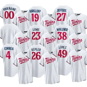 2024 Men's Minnesota Twins Home Jersey White Baseball Shirts Custom Accepted