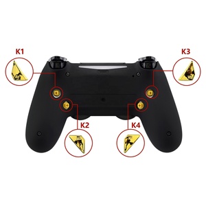 Chroming Gold Replacement Redesigned Back Buttons K1 K2 K3 K4 <b>Paddles</b> for PS4 EXtremeRate <b>Controller</b> Dawn Remap Kit - Product Image 3
