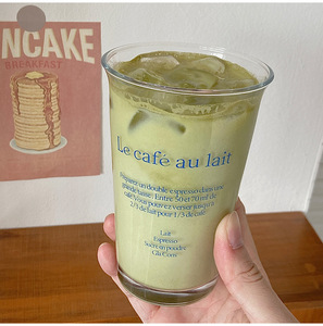 แก้วกาแฟลาเต้สไตล์เกาหลีอเมริกัน ขนาด 350 มล. 12 ออนซ์ พิมพ์ลายตัวอักษร สำหรับใช้ในบ้าน - Product Image 6
