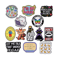 En gros : Épingles en métal à motifs de dessins animés, Épingles en émail à motifs d'animaux mignons et de citations, Broches créatives à lettres anglaises, Accessoires vestimentaires décoratifs