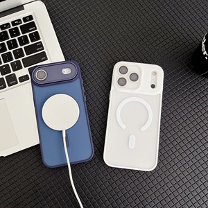 Coques de téléphone magnétiques givrées antichoc avec protection d'objectif pour <span class=keywords><strong>iPhone</strong></span> 17 Air, 16, 15, 14 Pro Max – Vente en gros - Product Image 2