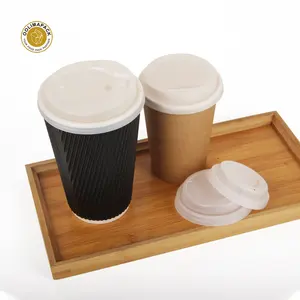 Eco Vriendelijke Takeaway Koffie Papier Cup Custom Cpla Deksels