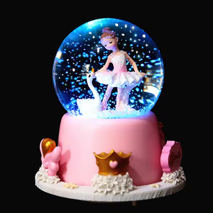 High Quality Ballet Girl Resin Glass Snow Globe Baby Girl Custom Globe