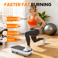 Plateforme vibrante pour le corps entier avec écran tactile, machine d'exercice de fitness pour le drainage lymphatique, utilisation à domicile, portable, ABS