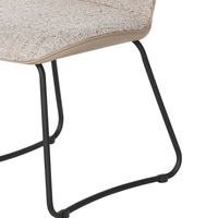 Chaise de salle à manger de luxe moderne en métal souple, écologique et légère avec revêtement en tissu – Vente en gros