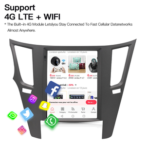 HFMidia Autoradio 9,7 pouces avec écran vertical, unité centrale multimédia vidéo Bluetooth pour SUBARU Outback 2010-2014, lecteurs auto CarPlay sans fil - Product Image 6