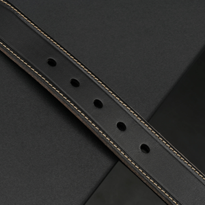 Men's Fashionable Cow Hide Genuine Leather Designer Stitching Design High Quality Luxury Business Casual Style Custom <b>Belt</b> - Product Image 5