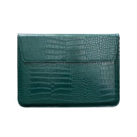 Housse étanche en cuir PU de style crocodile pour ordinateur portable avec fonction de support