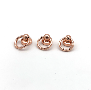 Botón de acero de 8mm, anillo redondo, tornillo de rosca, bolso artesanal, monedero para <span class=keywords><strong>teléfono</strong></span>, remache de uñas, cabeza de chupete de aleación de Zinc, remache con hebillas de anillo de tracción - Product Image 1
