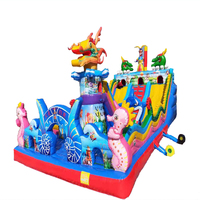 Castillo Inflable de PVC Resistente Personalizado de Fábrica, Tobogán Inflable Grande con Obstáculos, Diseño de Robot Transformer