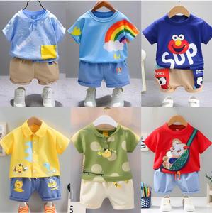 Vêtements d'été en coton pour enfants en gros, styles variés, robes, jupes, t-shirts, ensembles de pantalons pour bébés, stock - Product Image 4