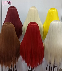 Tóc Giả Sợi Tổng Hợp <span class=keywords><strong>LINDAL</strong></span> Machine, Tóc Giả Sợi Tổng Hợp Dài Thẳng Tùy Chỉnh Giá Rẻ Với Tóc Giả Bangs - Product Image 1