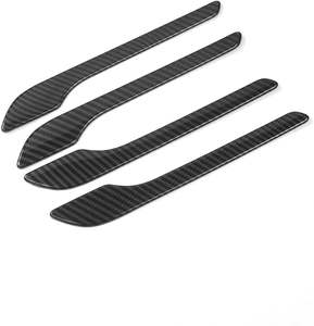Oferta Especial: Adhesivos Decorativos de Fibra de Carbono para Manijas de Puerta, Repuestos para Tesla Model 3, Accesorios Interiores para Auto - Product Image 1