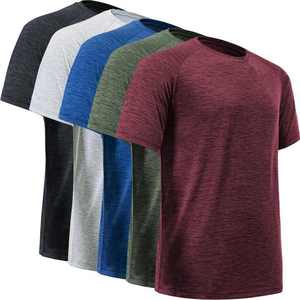 Custom Design Gym Polyester Spandex Cationic Quick Dry Breathable Men Running T-Shirt Sports Round Neck Workout T-Shirts for Men - Product Image 1