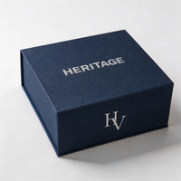 Boîte cadeau rigide magnétique personnalisée avec insert pour portefeuille homme, porte-clés, accessoires en cuir, emballage