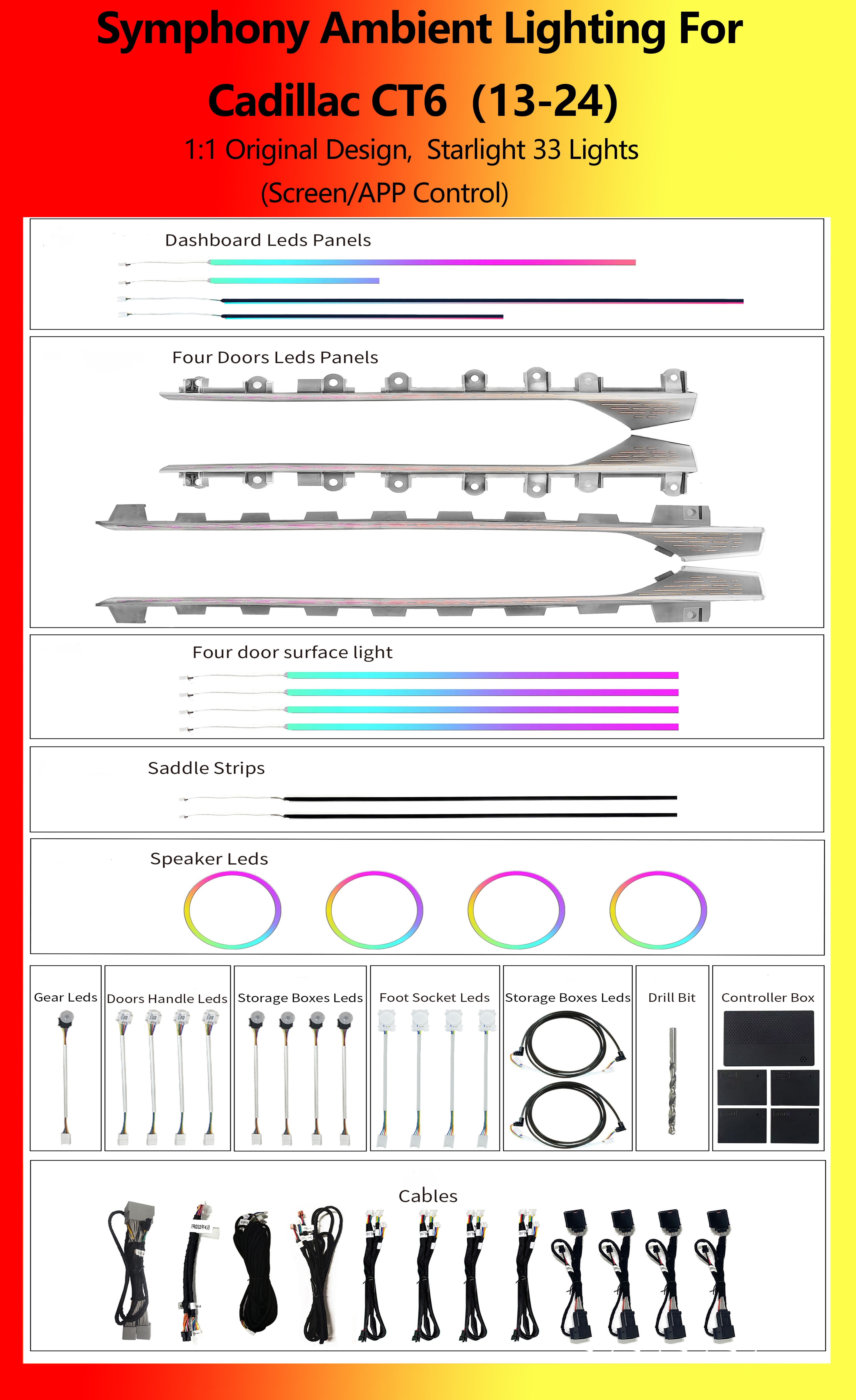 คาดิลแลค CT6 สตาร์ไลท์ซิมโฟนี 33 ไฟ