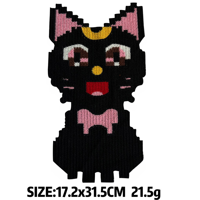 Black cat, no adhesive
