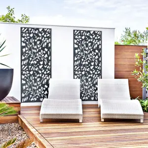 OEM ODM彩色图案定制钢装饰室外花园后院庭院装饰隐私围栏