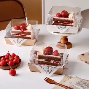 Boîte à emporter carrée jetable, boîte anti-buée de qualité alimentaire pour mochi glacé, <span class=keywords><strong>petit</strong></span> gâteau et tiramisu - Product Image 6