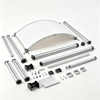 Scène portable en aluminium, cabine DJ carrée, structure de scène à double niveau, pliable, sur mesure, certifiée TUV, capacité de charge de 500 kg