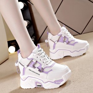 Xuanhui nuova moda suola spessa per aumentare le scarpe sportive per il tempo libero scarpe <span class=keywords><strong>bianche</strong></span> di alta qualità da <span class=keywords><strong>donna</strong></span> con plateau Casual - Product Image 6