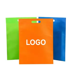 Custom Logo Printing Biodegradable Non-Woven Totes Portable Flat Bags For Life Shopping Advertisement Promotion