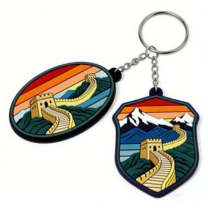 Bulk Custom 2D PVC Rubber Keychain Offset Printing Design <b>Backpack</b> Pendant Coin Holder Event Gifts - Product Image 3