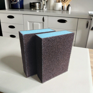 Chất lượng tốt nhà bếp rỉ sét làm sạch Emery Sponge carborundum Sponge chậu Chảo món ăn Scrubber Bàn chải cọ rửa Pad - Product Image 3