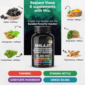 Capsule di Shilajit Puro dell'Himalaya con Etichetta Privata, Integratore Energetico 8 in 1 con Ashwagandha e Ginseng - Product Image 2