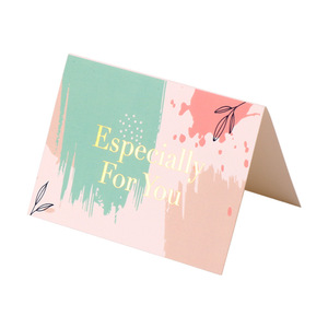 Carte de <span class=keywords><strong>voeux</strong></span> créative en feuille d'or «Merci» Conception de bénédiction d'anniversaire <span class=keywords><strong>simple</strong></span> et fraîche Message manuscrit Carte-cadeau en papier Noël - Product Image 5