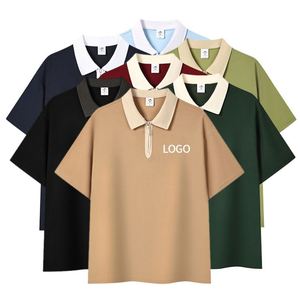 Camiseta de Golf Personalizada con Cierre en el Cuello, Unisex, Manga Corta, para Trabajo en Equipo, Deporte, de Alta Calidad, Teñida con Tinte que Absorbe la Humedad - Product Image 4
