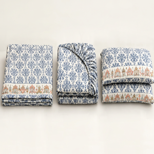 Juego de Ropa de Cama de Viscosa de Bambú de 4 Piezas, Tamaño King, Juego de Sábanas y Edredón con Estampado Personalizado, Textil para el Hogar - Product Image 1