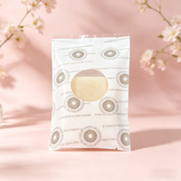 Sacs d'emballage en plastique personnalisés avec logo imprimé, résistants à l'humidité, avec fenêtre transparente pour savon artisanal et tampons, pochette refermable