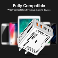 Chargeur rapide GaN PD Type C 120W en gros, adaptateur de charge rapide pour téléphone QC3.0 avec chargeur 4 en 1