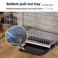 Poulailler pliable en fer, cage à canards, enclos rectangulaire en grillage métallique pour l'élevage du bétail avec boîte à ceinture, usage domestique