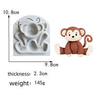 Moule en Silicone Thème Animal Lion Éléphant Singe Zèbre Girafe pour Cuisson Biscuits Décoration Gâteaux Fondant