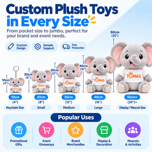 Mascotte en peluche sur mesure à partir de votre illustration, poupée en peluche courte brodée pour toute campagne de marque, jouets promotionnels - Product Image 4