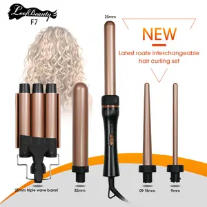 5 In 1 Set B Led Licht Verwisselbaar Tonhaar Krultang Krultang Styler Kits Brosse Fer 5 In 1 Haar Styler