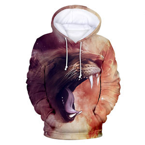 Sweat à capuche en polyester et élasthanne pour homme, imprimé numérique 3D, motif floral inspirant, nouveau <span class=keywords><strong>sang</strong></span>, roi lion - Product Image 5