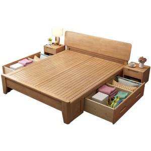 Cama Moderna Minimalista Nórdica de Madera Maciza, Cama Doble para Dormitorio COLS, Cama Doble de 1.8 Metros COLS - Product Image 2