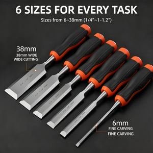 ชุดสิ่วช่างไม้ 8 ชิ้น แบบปลายตรง สำหรับงานไม้ พร้อมหินลับคม - Product Image 4