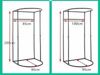 ZAQuality Cabine d'essayage portable rose avec cadre doré et tabouret, présentoir de vêtements pour détaillants australiens