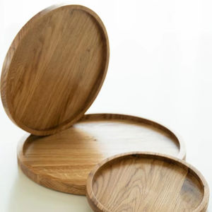 Plateau rectangulaire en bois pour le thé, les collations, le petit-déjeuner, le café, plateau de service en bois de pin avec poignées métalliques pour la maison, utilisation au restaurant - Product Image 1