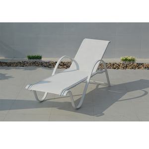 होटल विला लिविंग रूम के लिए पूल और समुद्र तट के लिए सफेद स्लिंग चेज़ लाउंज कुर्सी - Product Image 5