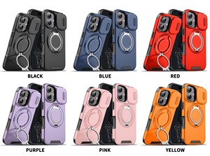 Per <span class=keywords><strong>Apple</strong></span> <span class=keywords><strong>iPhone</strong></span> 17 Pro Max: Custodia Protettiva Antiurto in TPU+PC con Anello Magnetico, Stile INS, Disponibile in Diverse Colorazioni - Product Image 4