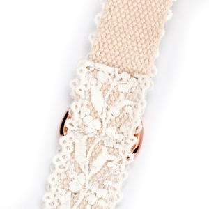 Collar de Boda Único para Perro Blanco con Hebilla de Metal Dorado Rosa y Correa para Perros Cumpleaños - Product Image 6