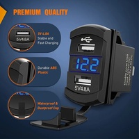 Interruptor Basculante con Salida USB, Voltímetro LED, Conector Rápido de 12V, Doble USB QC 3.0, Control Remoto, Reemplazo de Fusibles en Línea